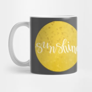 Yellow sunshine graphic Mug